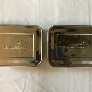 Lunch Bots - stainless steel bento boxes - set of 2